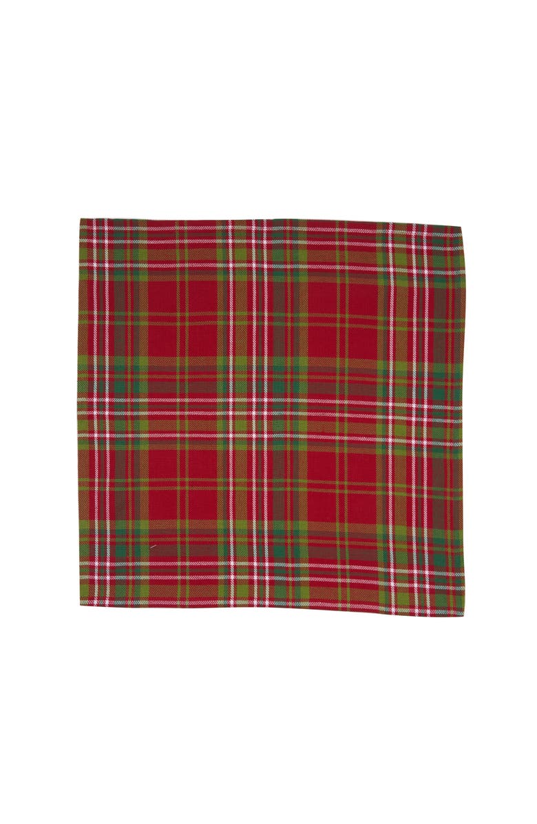 C&F Home Jonah Plaid Napkins Set of 6, Alternate, color, Red