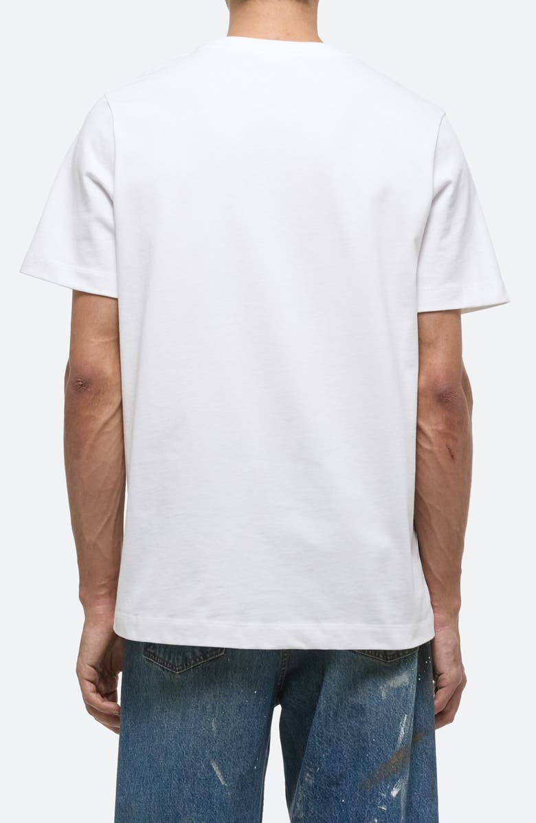 Helmut Lang Tonal Embroidered Logo T-Shirt, Alternate, color, Wht