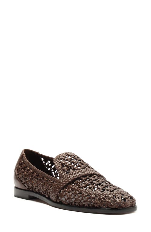 Alexandre Birman Jane Woven Leather Loafers