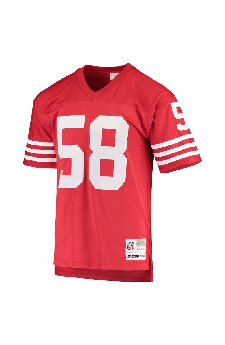 Mitchell & Ness Men's Mitchell & Ness Keena Turner Scarlet San Francisco 49ers 1982 Replica Legacy Throwback Player Jersey, Alternate, color, 