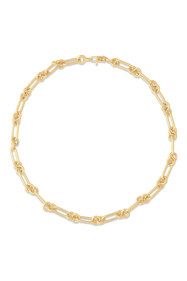 16-Inch Gold Paperclip Necklace, Main, color, YELLOW GOLD