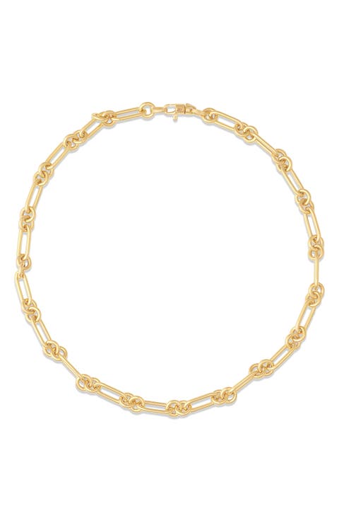 16-Inch Gold Paperclip Necklace