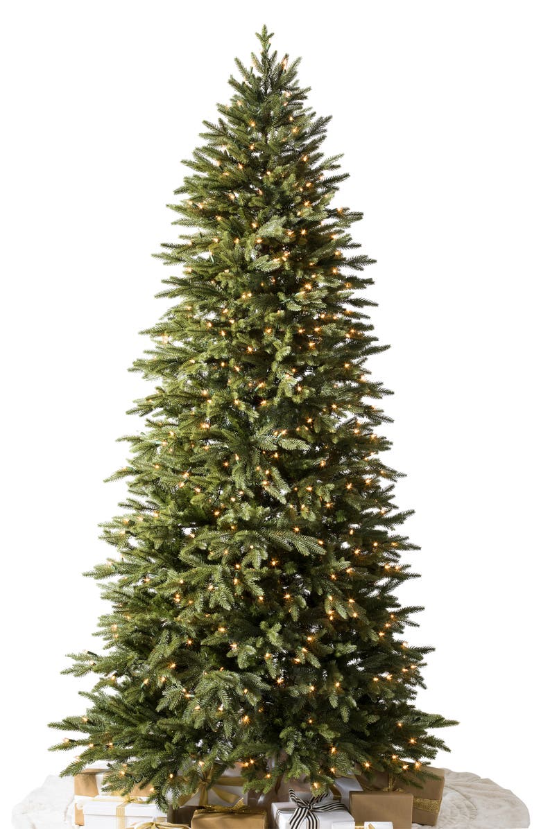 Balsam Hill Silverado Slim Pre-Lit Artificial Tree, Main, color, 