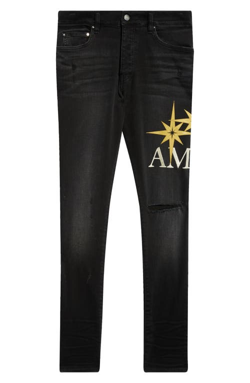 Amiri Jeans Mit Starburst-applikation In Vintage Black