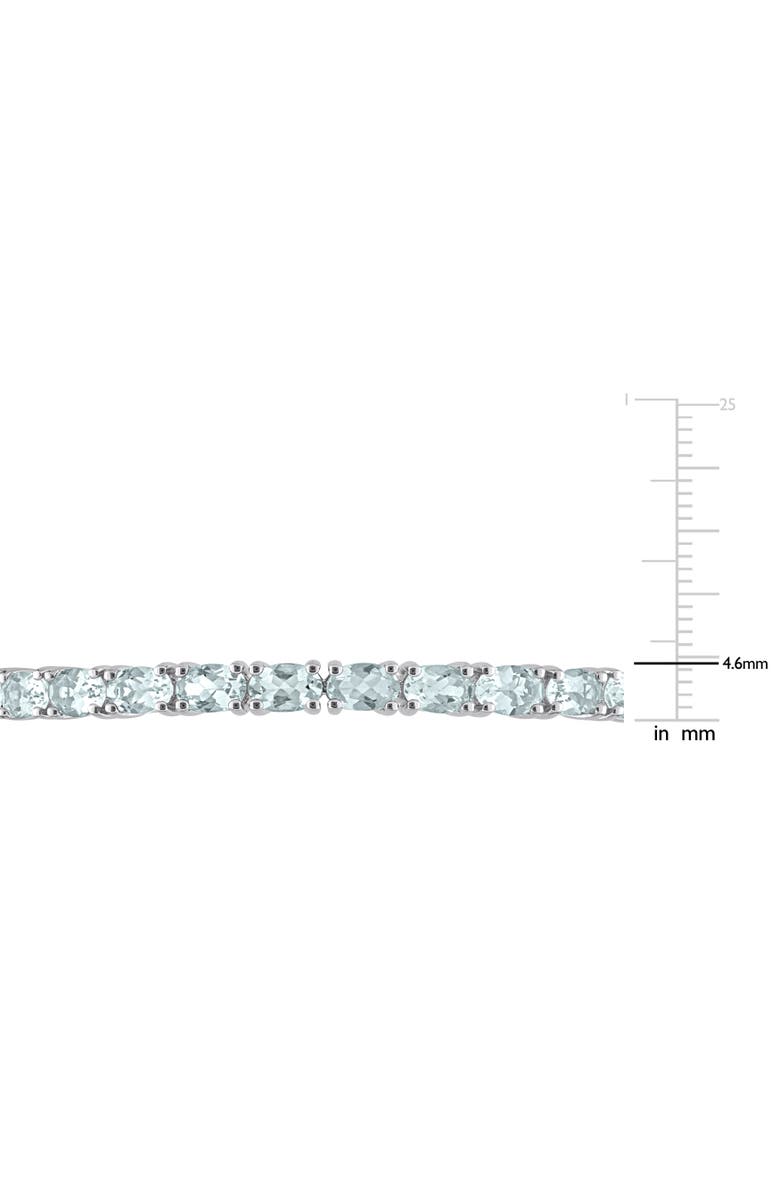 Julianna B. Aquamarine Oval Bangle Sterling Silver, Alternate, color, Aquamarine