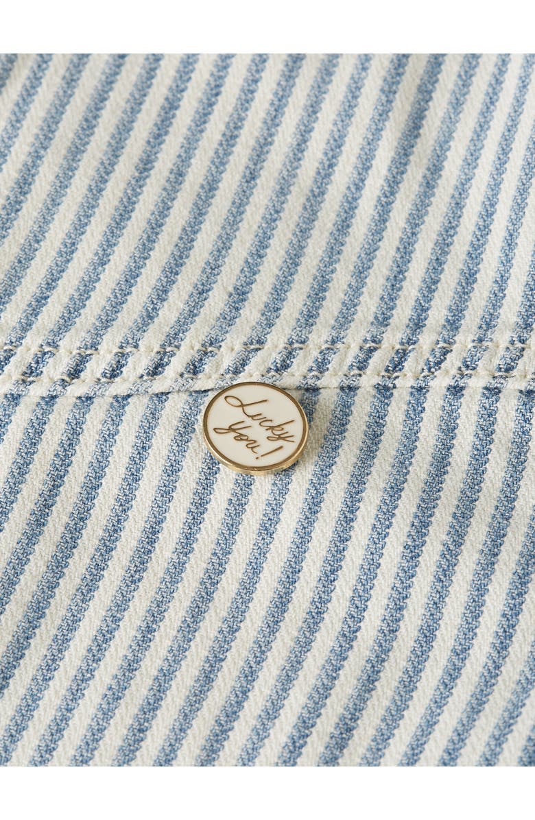 Scotch
Soda Kids
Stripe Short Sleeve Denim Button-Up Shirt, Alternate, color, Indigo Stripe