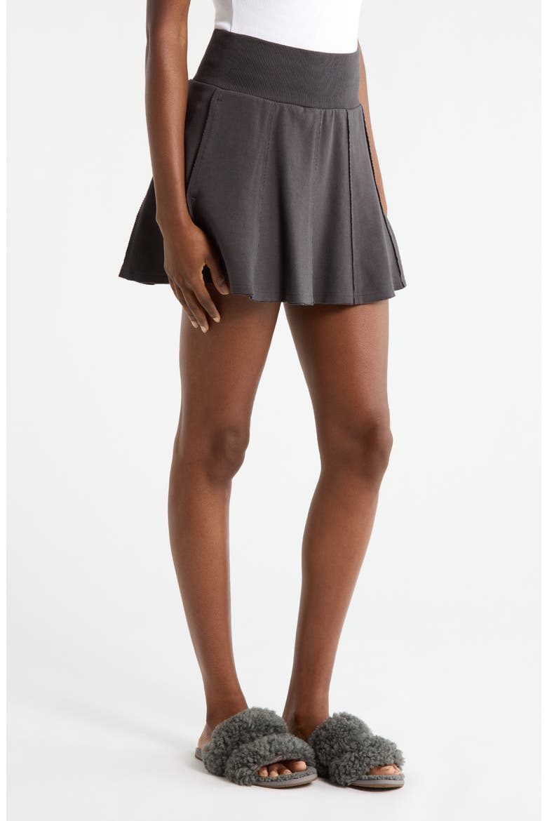 Maelyn Flare Miniskirt, Alternate, color, INK