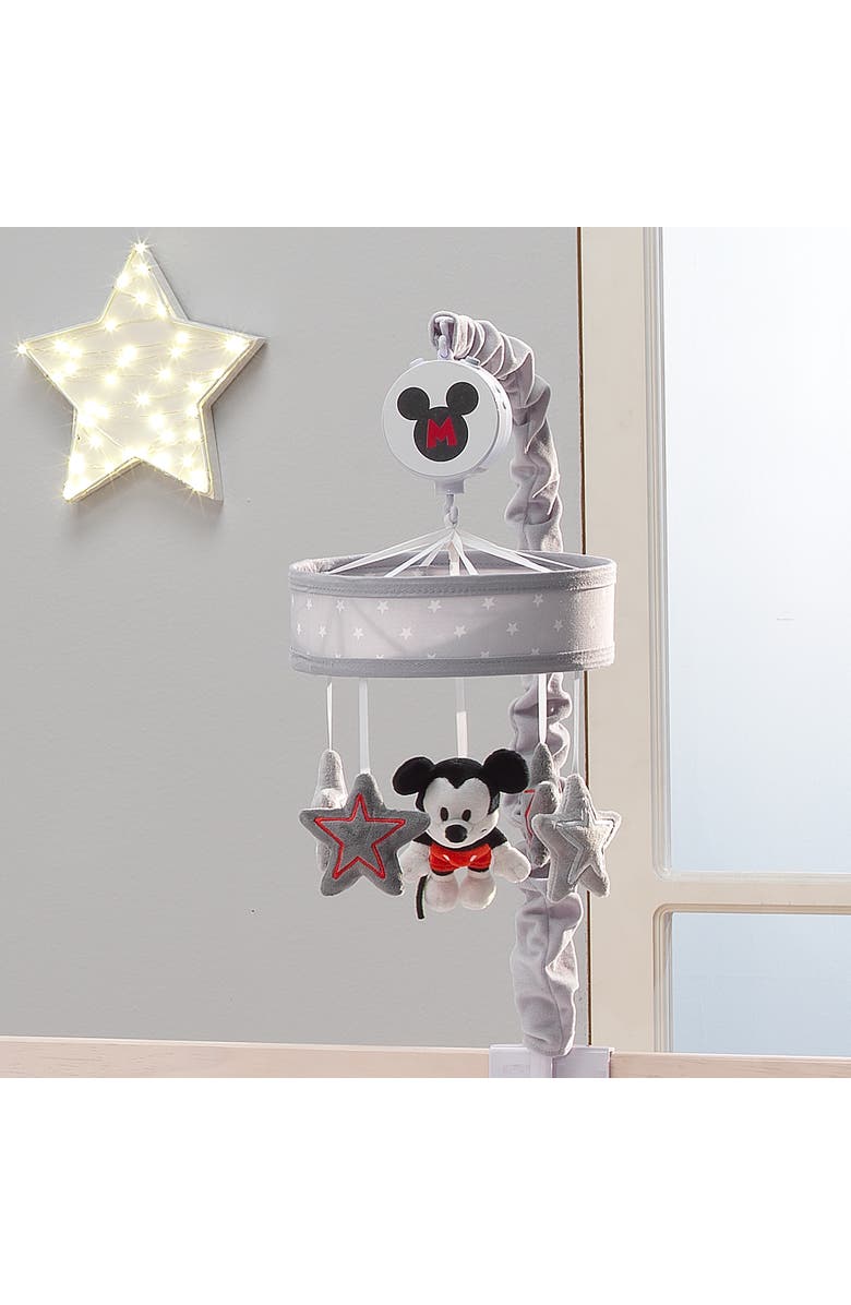 Lambs & Ivy Disney Baby Magical Mickey Mouse Musical Baby Crib Mobile, Alternate, color, Gray