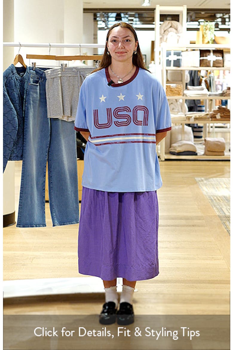 USA World Cup Oversized Graphic Ringer Tee video