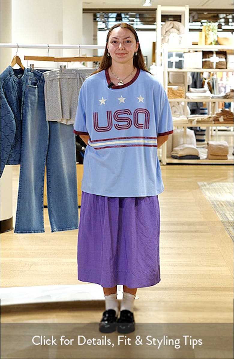USA World Cup Oversized Graphic Ringer Tee, sales video thumbnail