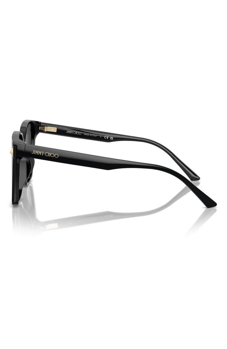 Jimmy Choo 61mm Oversize Square Sunglasses, Alternate, color, Black / Dark Grey