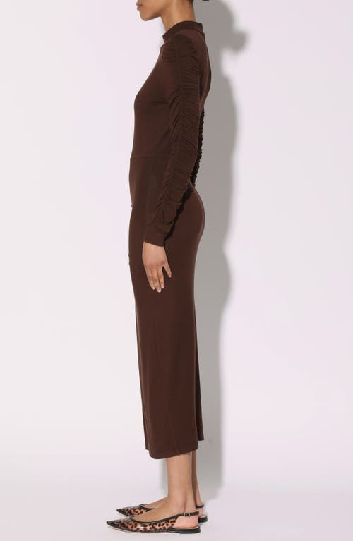 Shop Walter Baker Connie Long Sleeve Dress In Cocoa