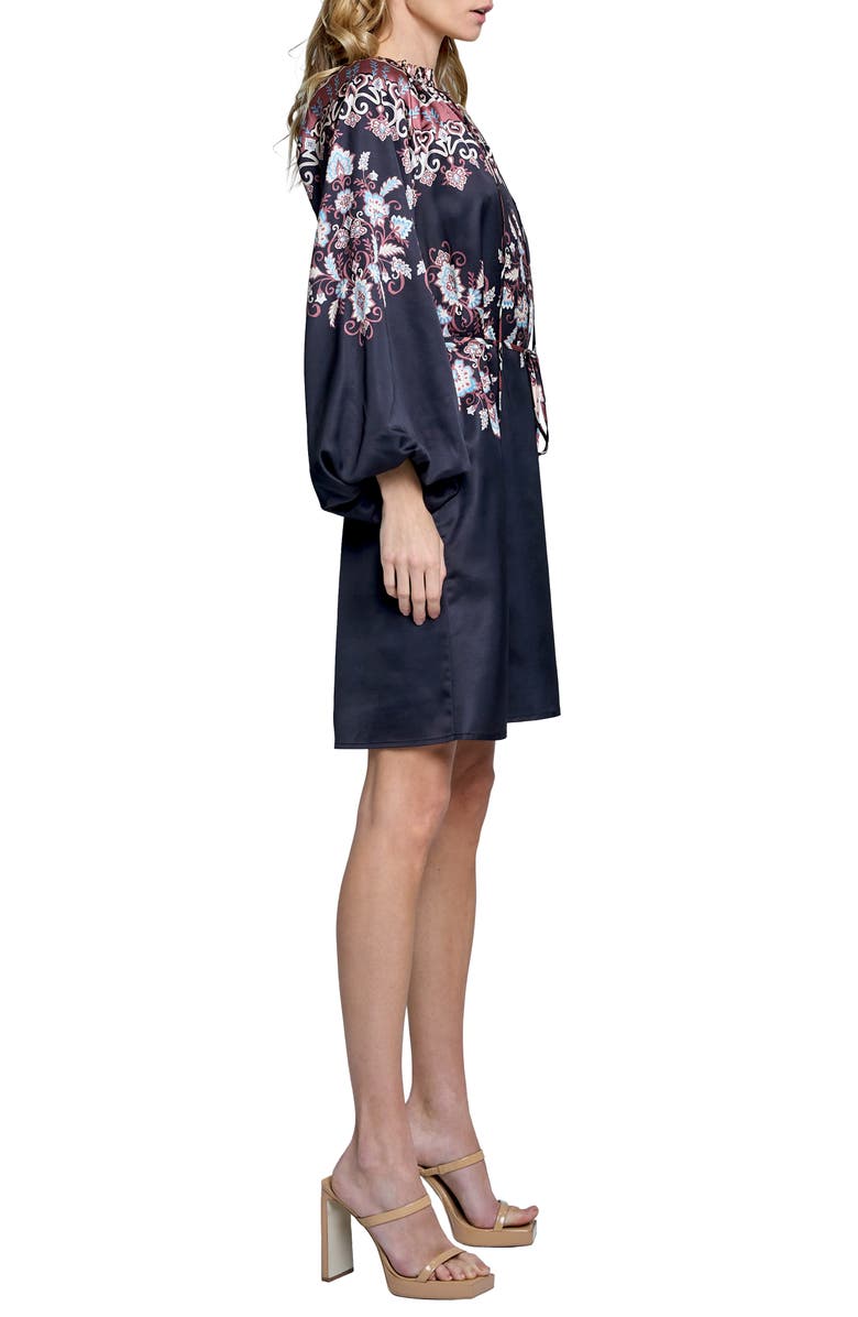 CIEBON Liana Placed Paisley Long Sleeve, Alternate, color, Black/ Brown