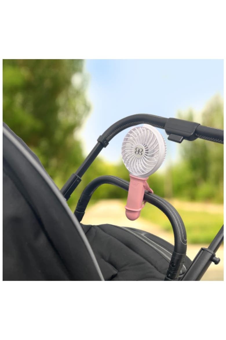 3-Speed Recharge Turbo Stroller Fan, Alternate, color, PINK/ WHITE