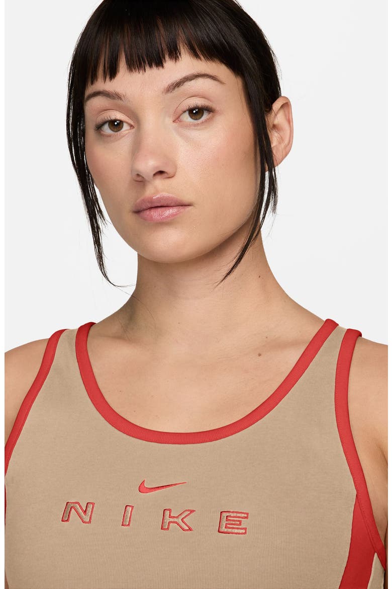 Sportswear Street GX Graphic Crop Tank, Alternate, color, LINEN/ LT CRIMSON
