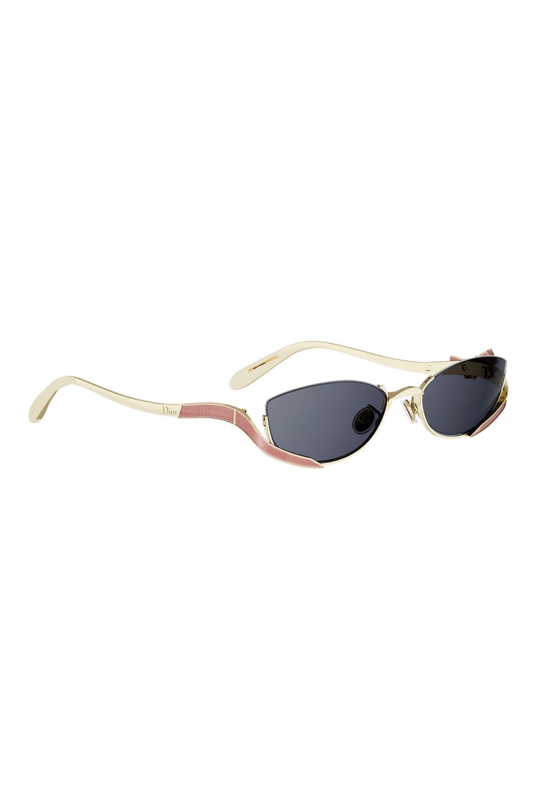 Bow B1U 55mm Rectangular Sunglasses, Alternate, color, SHINY GOLD / BLUE