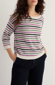 Seasalt Cornwall Knavock Stripe Organic Cotton & Linen Sweater