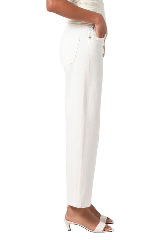 Agolde Ren High-rise Crop Wide-leg Jeans In Fortune Cookie (natural)