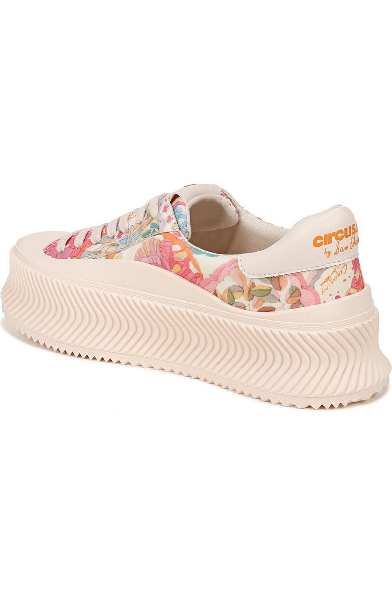 Circus NY by Sam Edelman Tatum Flower Platform Sneaker, Alternate, color, Orange/ Vanilla Bean Multi