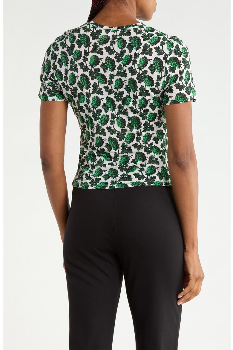 Short Sleeve Crewneck Top, Alternate, color, BERRIES INDIAN GREEN