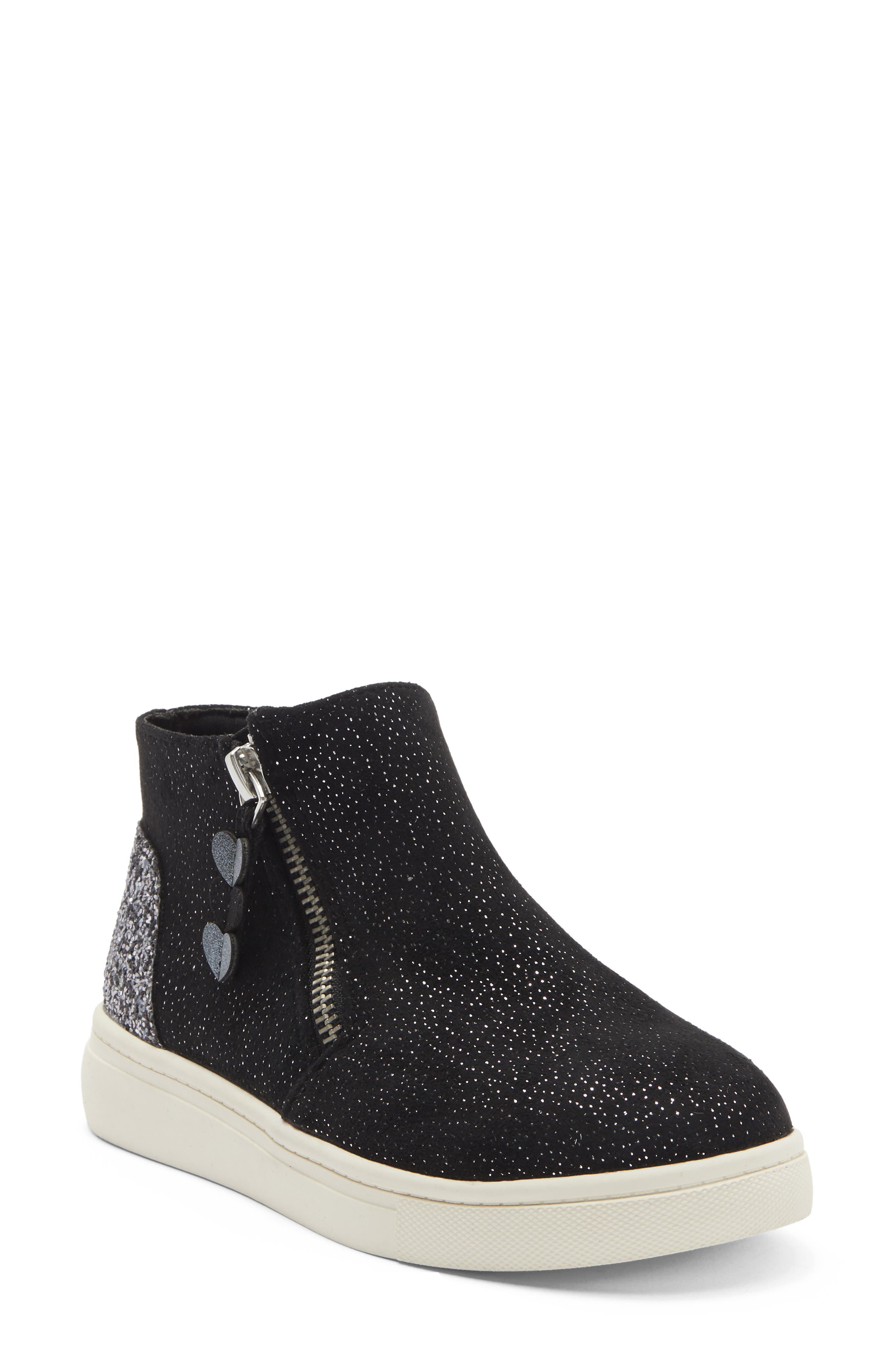 Kids' Mayci High Top Sneaker, Main, color, BLACK