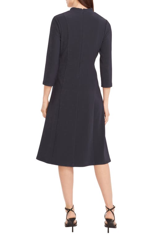 Maggy London Ruched Fit & Flare Midi Dress In Black