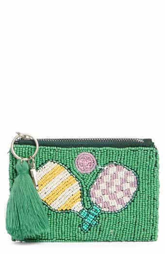 Collection XIIX Pickle Ball Beaded Coin Pouch