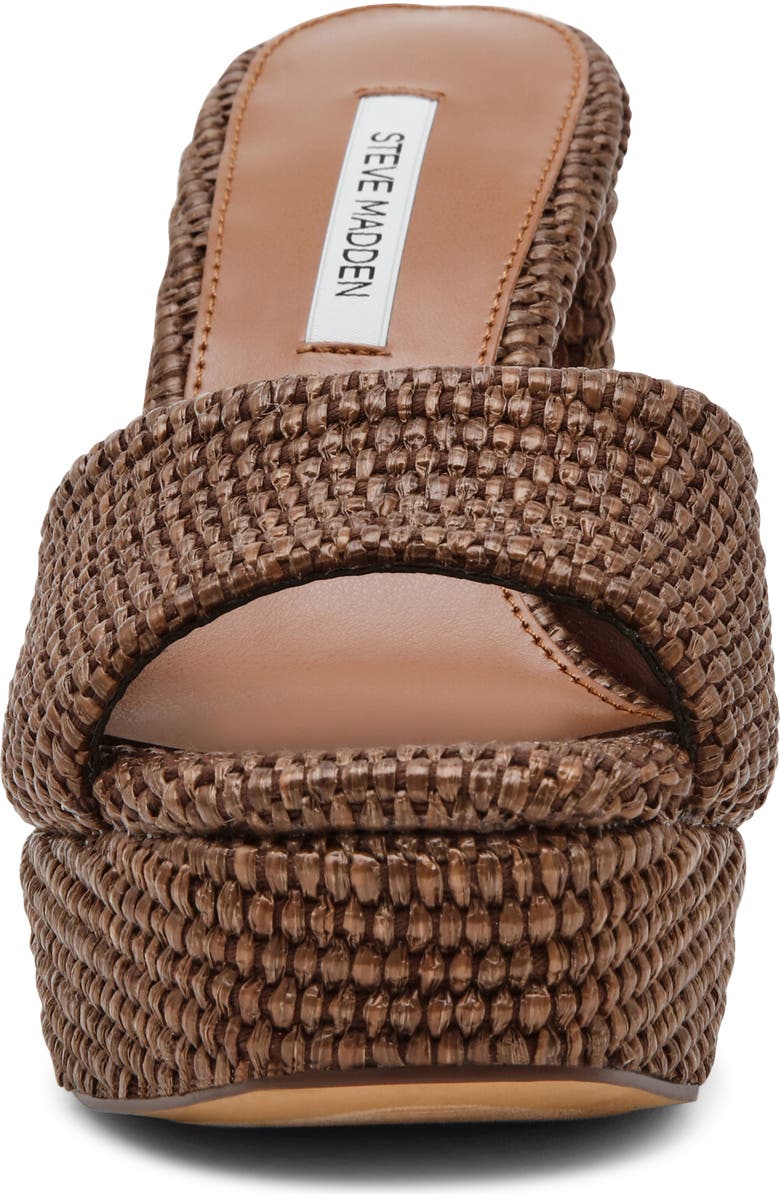 Steve Madden Joel Platform Sandal, Alternate, color, Brown Raffia