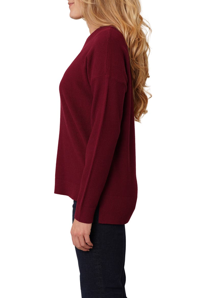 Yummy Crewneck Sweater, Alternate, color, RED MAHOGANY