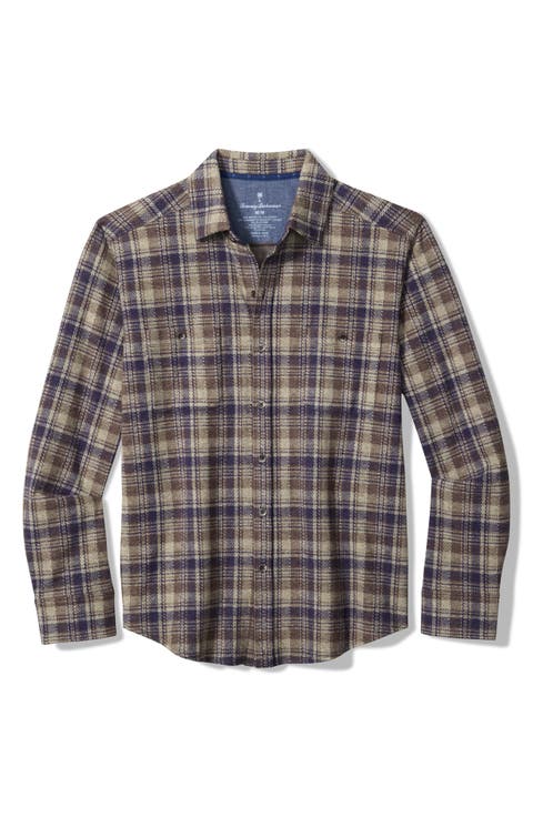 Fireside Tahoe Plaid Flannel Button-Up Shirt