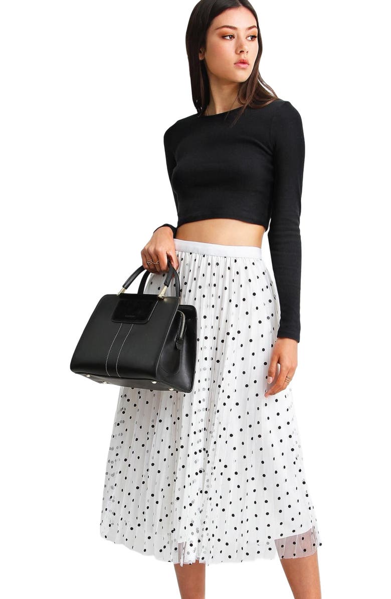 Belle & Bloom Mixed Feeling Reversible Skirt, Alternate, color, White
