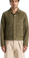 Manière De Voir Michel Suede Jacket With Revere Collar