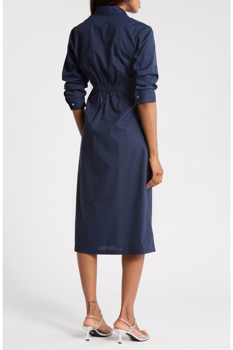 Fixed Sleeve Poplin Shirtdress, Alternate, color, NAVY
