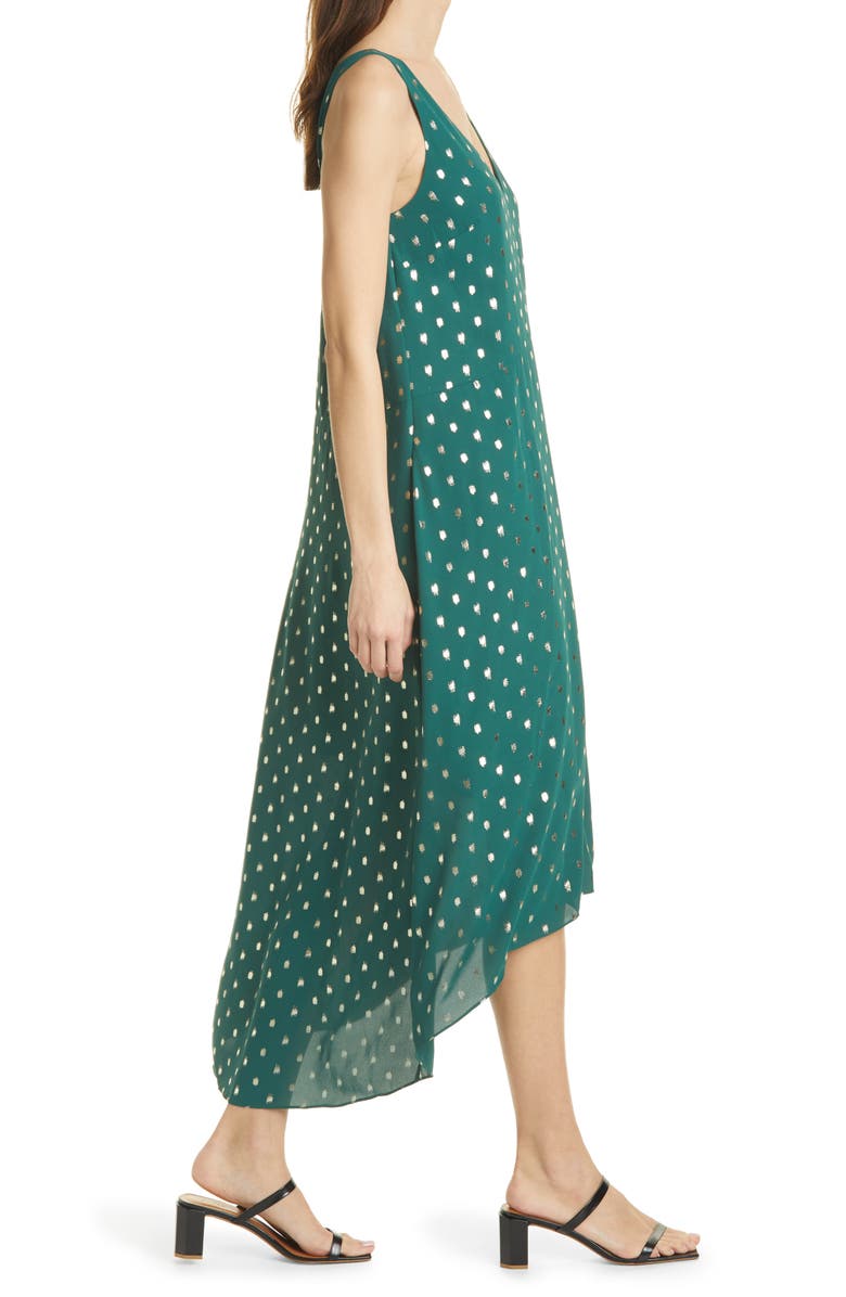 Ted Baker London Cami Metallic Dot Sleeveless High/Low Shift Dress, Alternate, color,