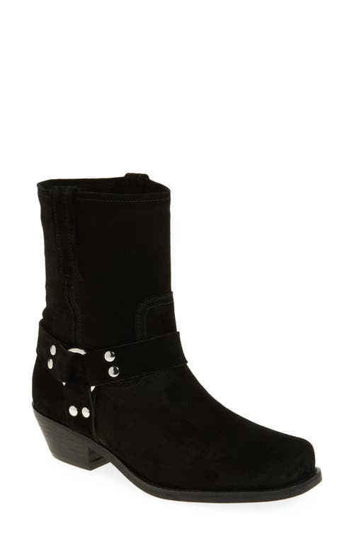 Jeffrey Campbell Waylon Harness Boot In Black Suede