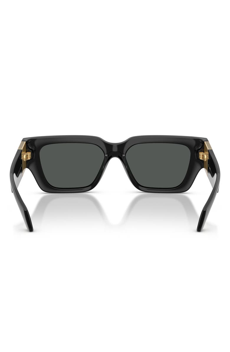 Versace 53mm Square Sunglasses, Alternate, color, Black / Dark Grey