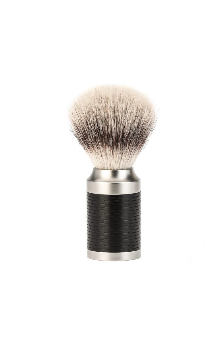 MÜHLE Rocca Stainless Steel & Black Silvertip Fiber Shaving Brush, Main, color, Black