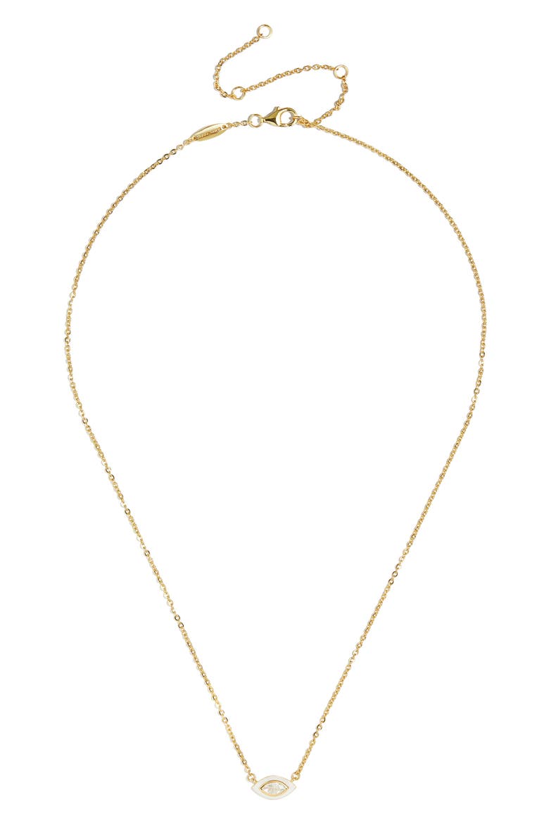 Basirah 18K Gold Vermeil Necklace, Alternate, color, WHITE