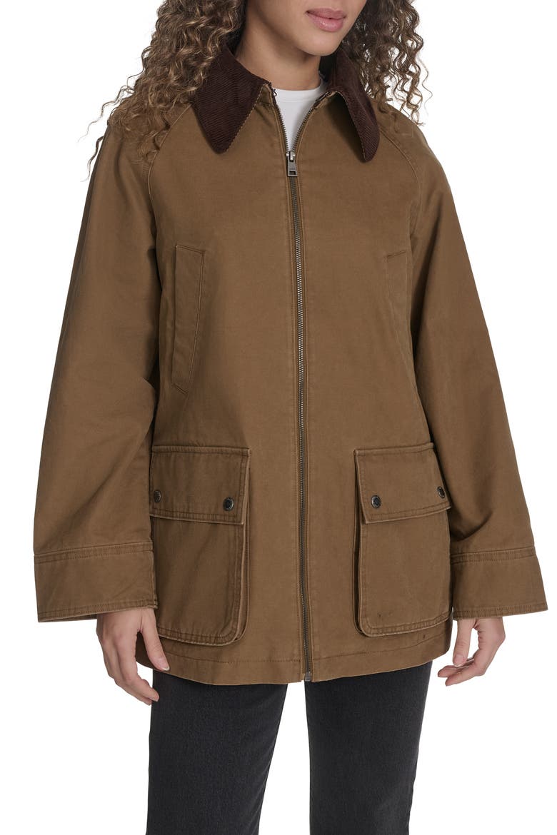 Four Pocket Barn Jacket, Main, color, COGNAC