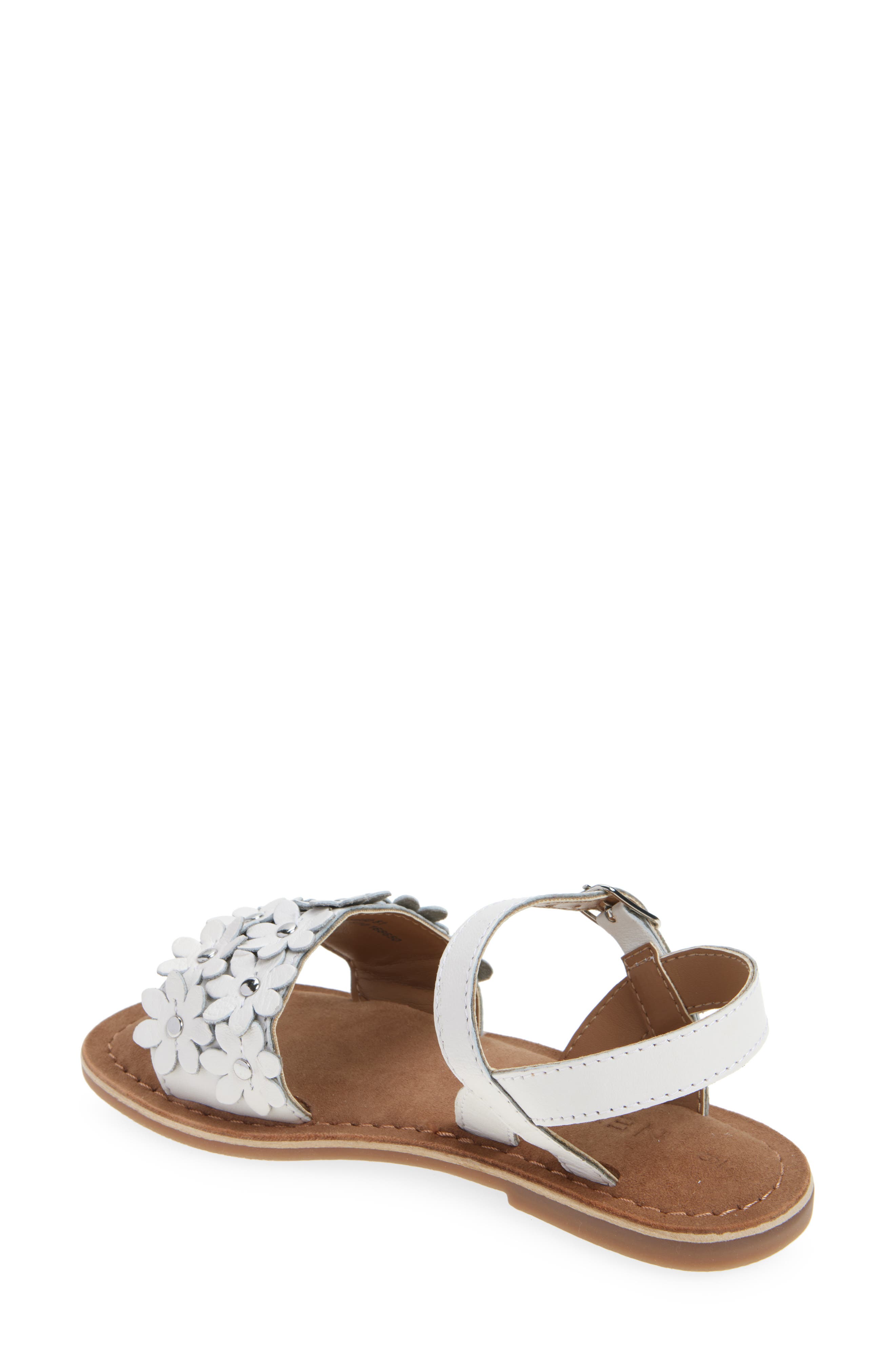 NEXT Kids' Floral Ankle Strap Sandal, Alternate, color, White