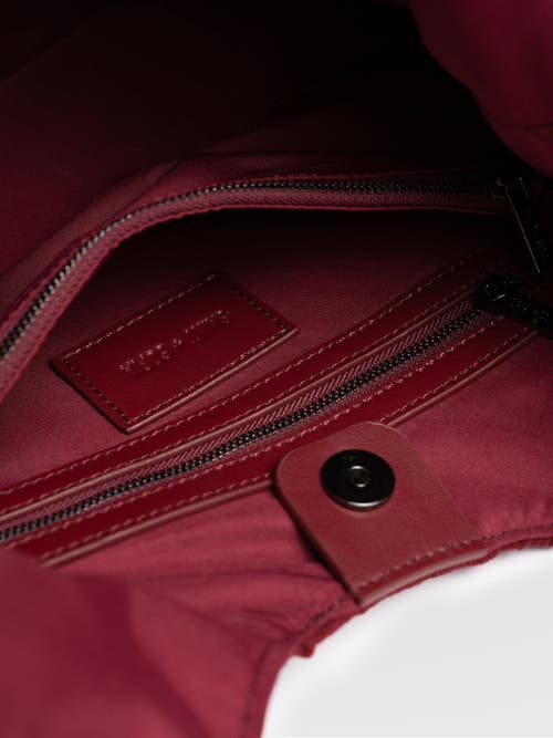 Saint And Sofia Saint + Sofia Soho Shoulder Tote Bag In Burgundy
