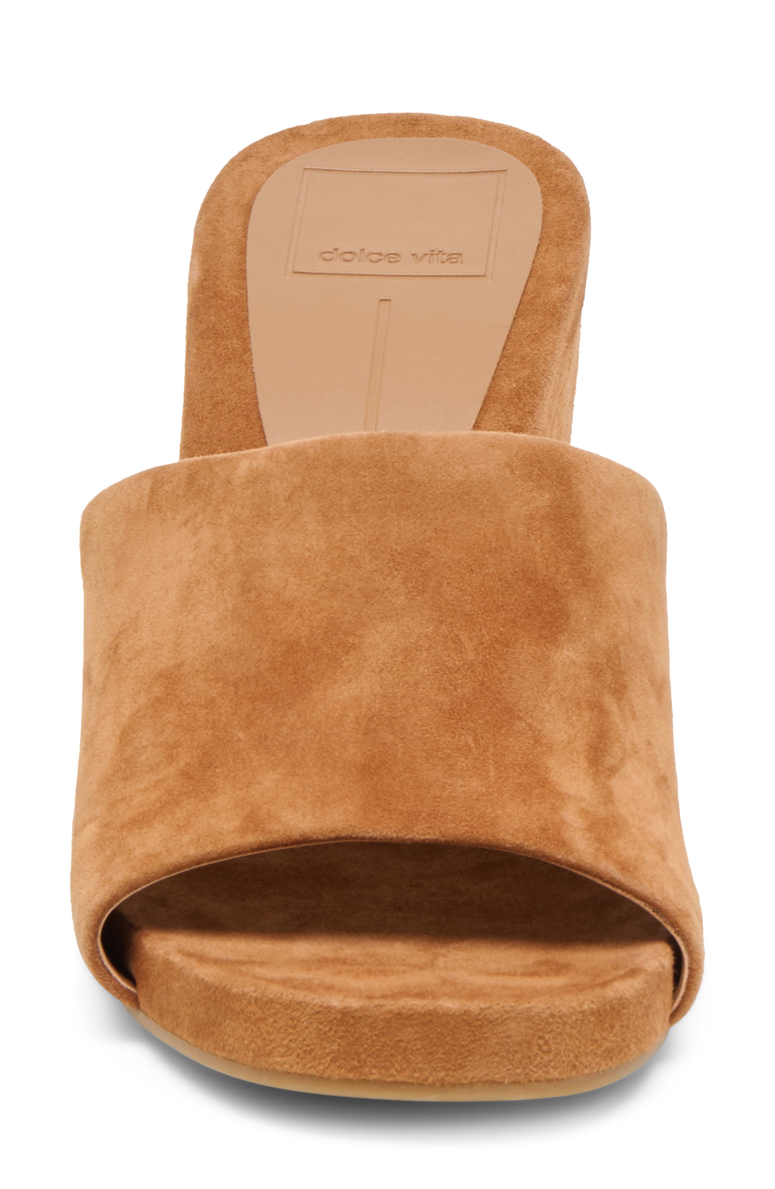 Dolce Vita Holta Wedge Sandal, Alternate, color, Brown Suede