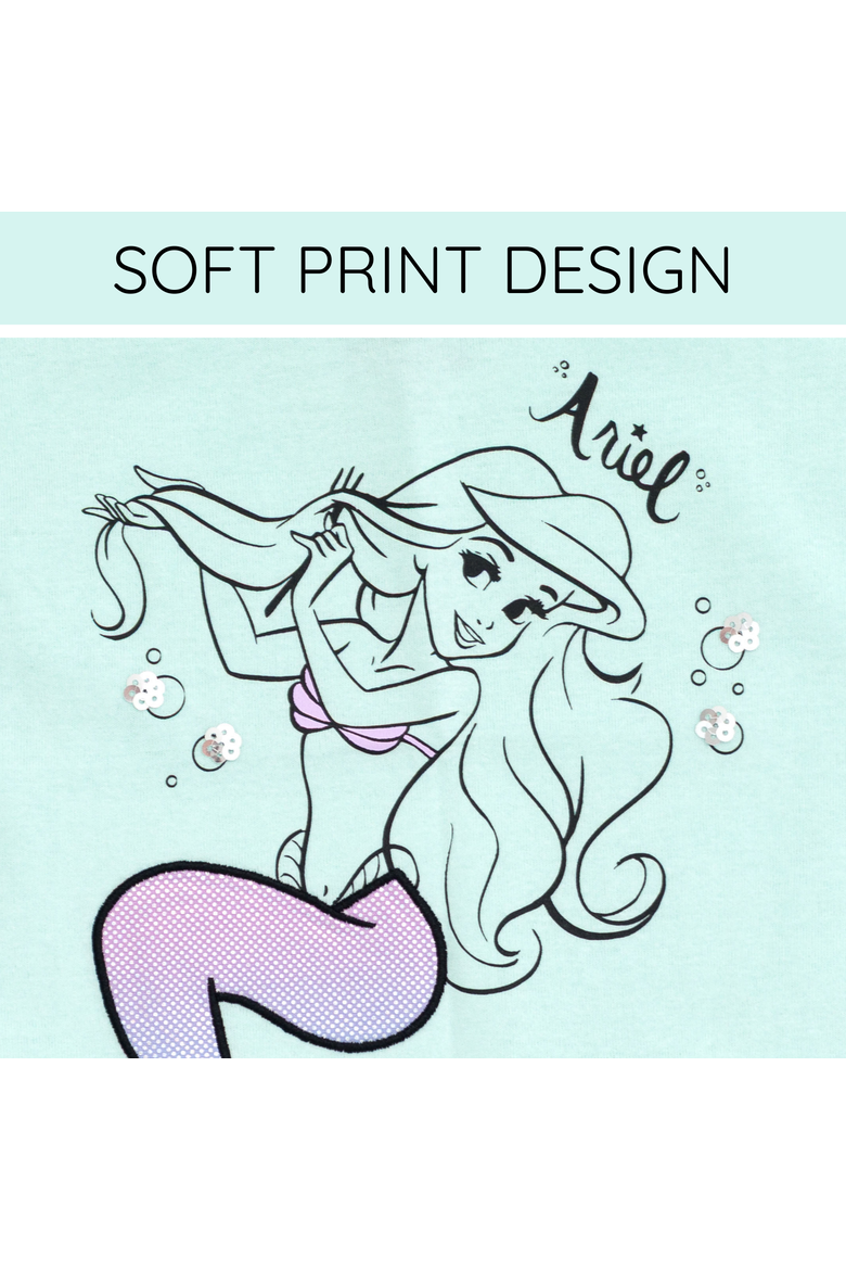 The Little Mermaid Princess Ariel Sequin T-Shirt, Alternate, color, Mint Green Ariel