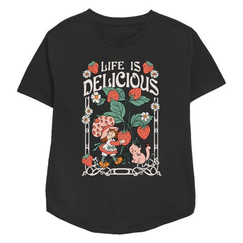 Women's Strawberry Shortcake Life Is Berry Delicious  Graphic T-Shirt