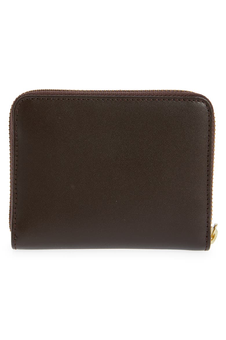 Classic Leather Zip Accordion Wallet, Alternate, color, BROWN