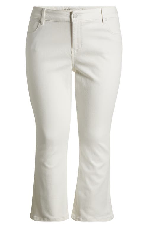 Liverpool Los Angeles Hannah Crop Flare Jeans In White