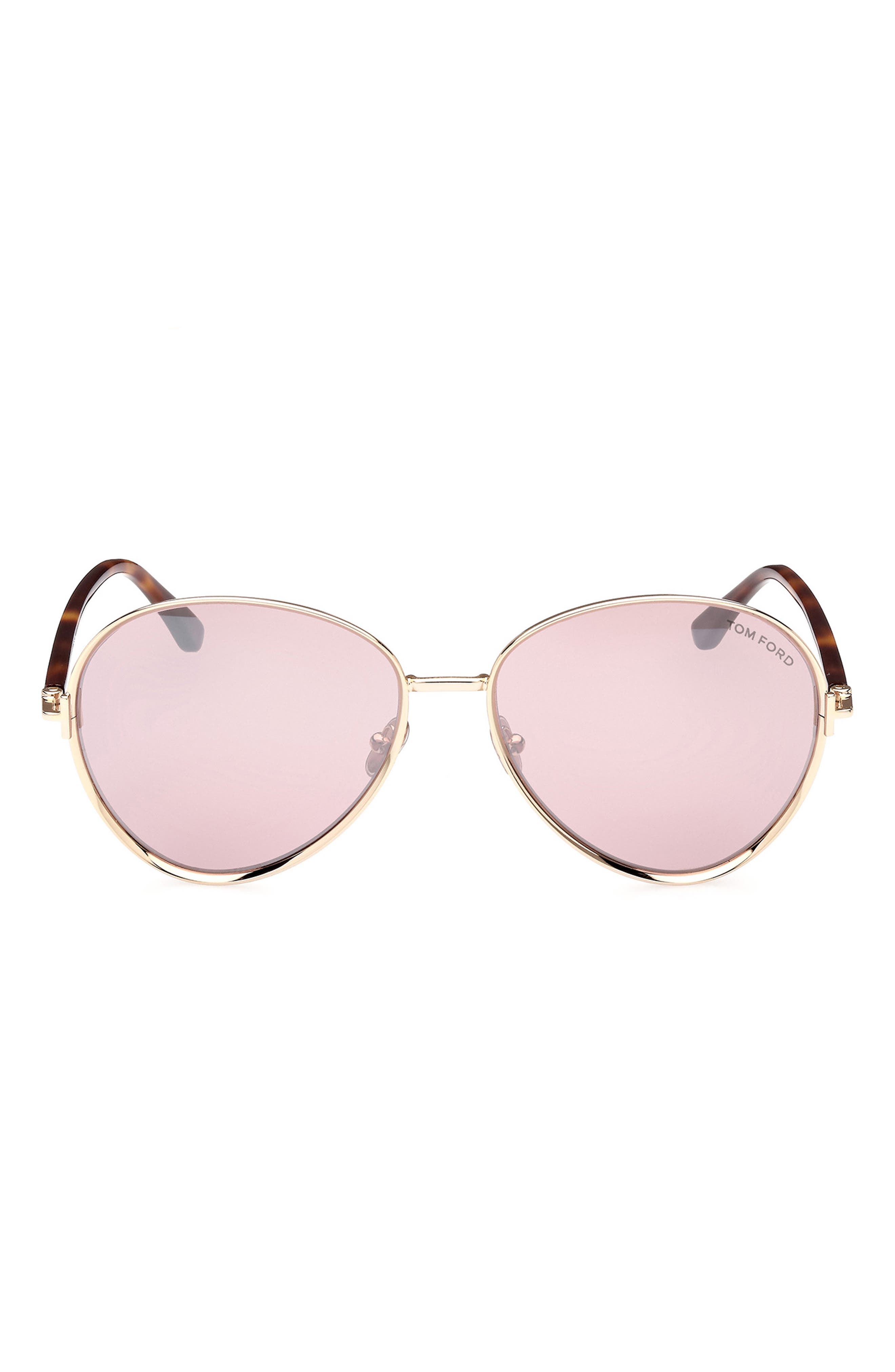 TOM FORD Rio 59mm Pilot Sunglasses
