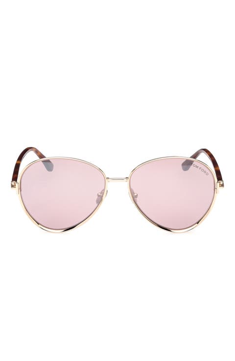 Rio 59mm Pilot Sunglasses