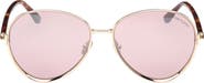 TOM FORD Rio 59mm Pilot Sunglasses