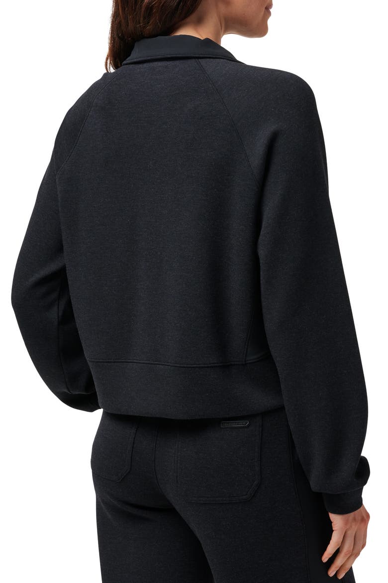 Delightful Half Zip Pullover, Alternate, color, HEATHER BLACK